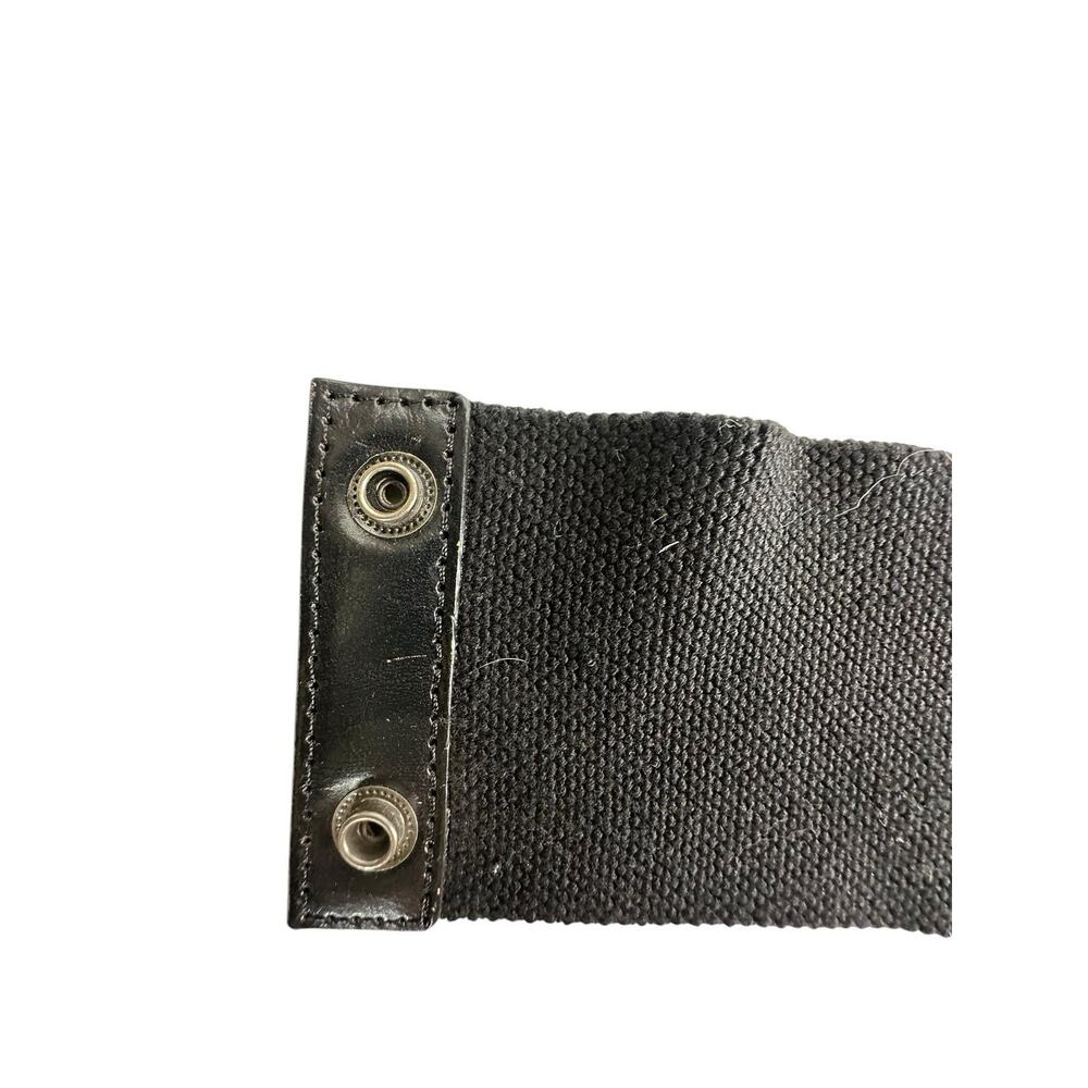 Free People Wide Black Double Ring Studded Boho Western Waist Belt Size S/M - Picture 3 of 12